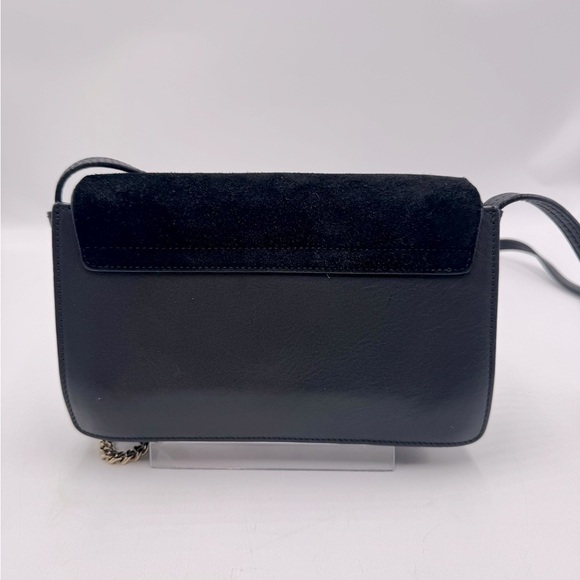 Auth Chloe Black Suede Leatherr Faye Small Crossbody Bag - Picture 6 of 15